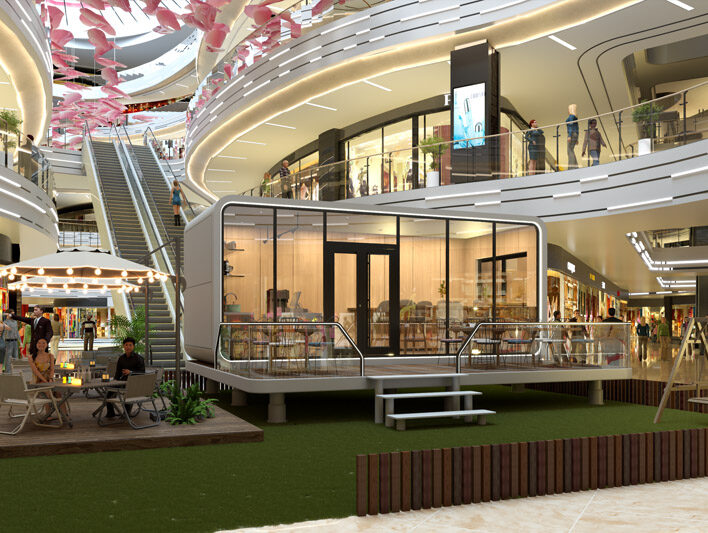 mall shop apple cabin